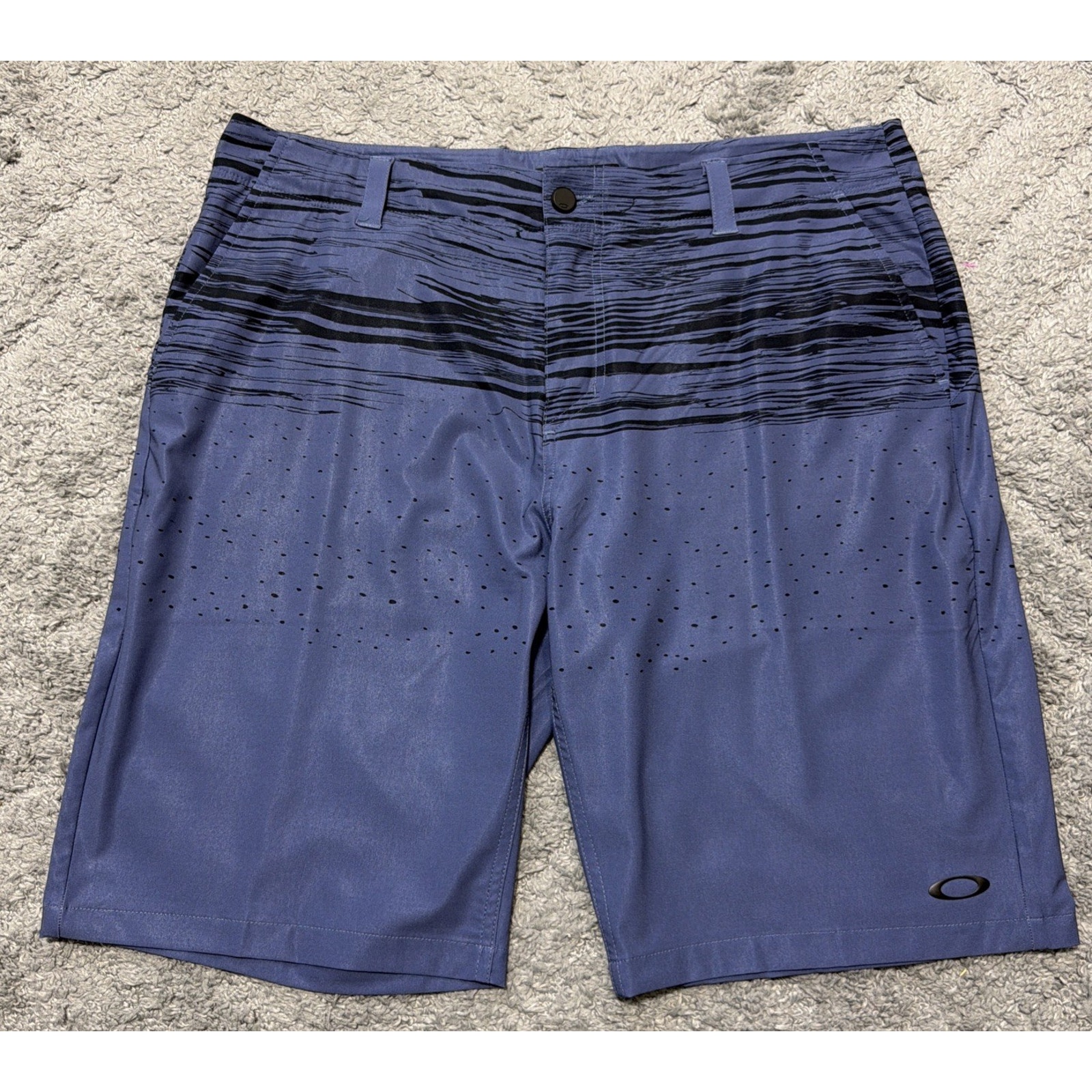 Mens Oakley Wave Shorts Size 36 Inseam 11 Ohydrolix Blue Indigo Stretch
